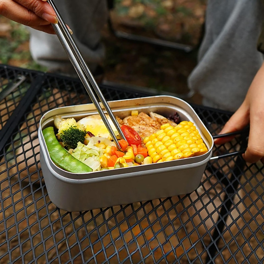 Outdoor Camping Kitchen - Ultraleichtes Geschirr, Camping-Kochgeschirr, Lunchbox, Kochtöpfe, Picknick-Zubehör,