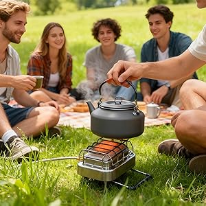 Cooking Outdoor Camping - Tragbarer 2-in-1 Camping-Heiz- und Kochherd für