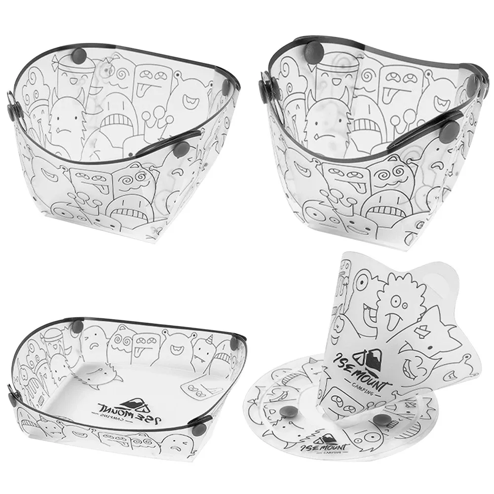 Outdoor Camping Outfit - PP faltbares Geschirr, tragbares Camp-Besteck-Set, Schüssel/Tasse/Teller/Kaffee-Tropffilter,