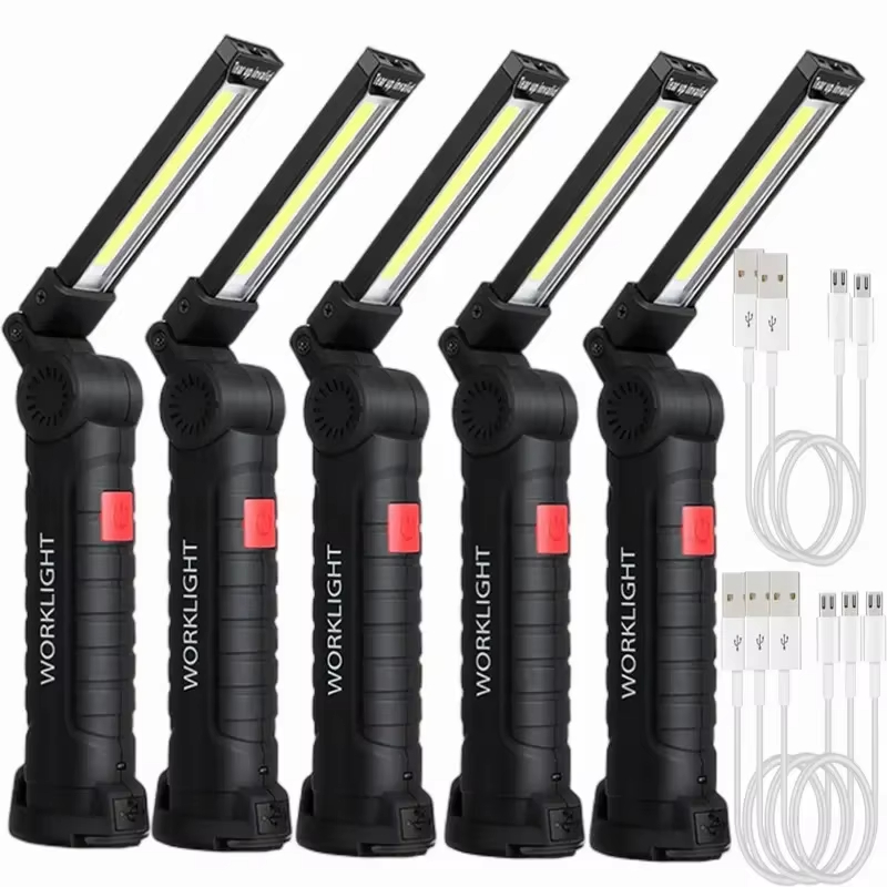 Outdoor Camping Lamp - Tragbare COB-LED-Taschenlampe, USB wiederaufladbar, Arbeitsleuchte, magnetische
