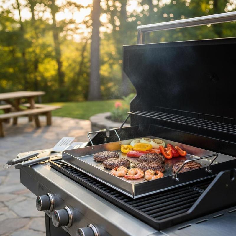 Outdoor Camping Activities - Universelle Flachgrillplatte 18x16 Zoll für Camping,