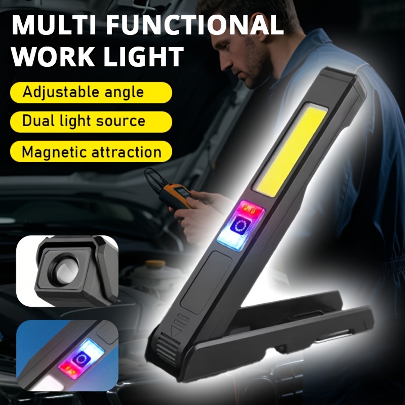 Outdoor Camping Jobs - Wiederaufladbare LED-Taschenlampe, Arbeitsleuchte mit Magnet und