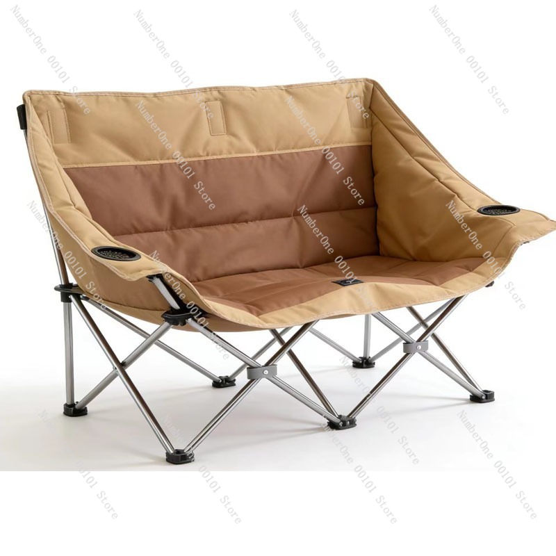 Outdoor Camping Folding Chairs - Tragbarer Outdoor-Klappstuhl für Zwei Personen, Gepolsterter