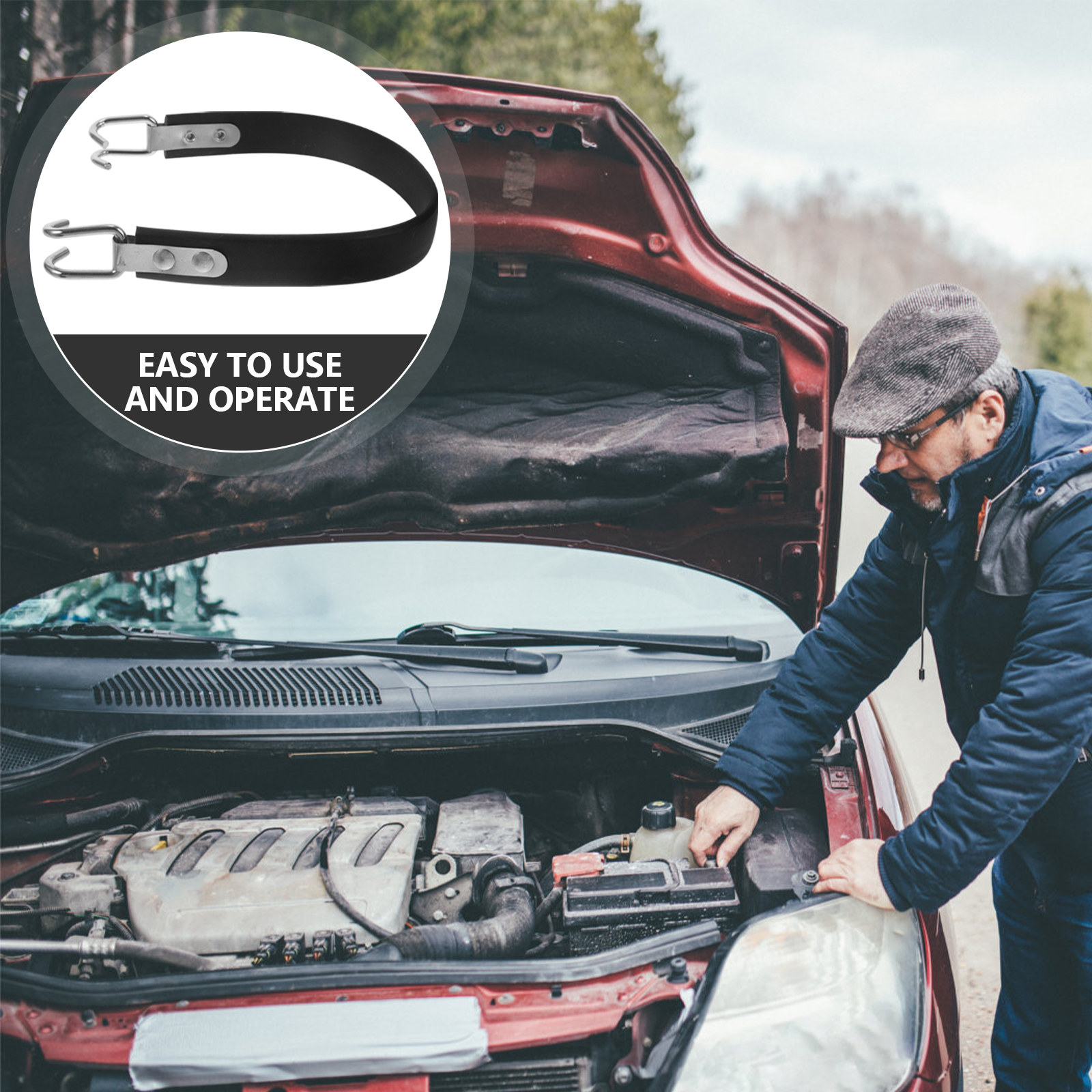Outdoor Camping Tools - Schwerlast-Hebegerät für Autobatterien und Wohnmobilbatterien, Tragegurt
