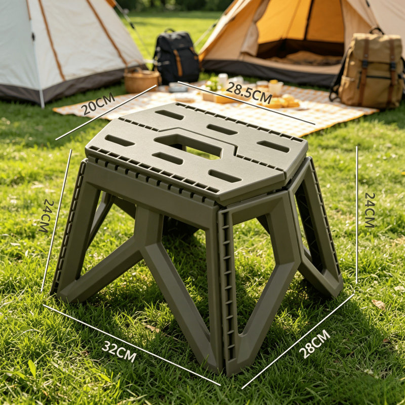Outdoor Camping High Chair - Tragbarer Klapphocker für den Außenbereich, hochbelastbarer,