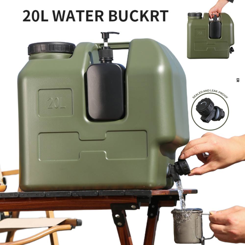 Outdoor Camping Water Tank - 15/20L Tragbarer Camping-Wasserkanister mit Zapfhahn und