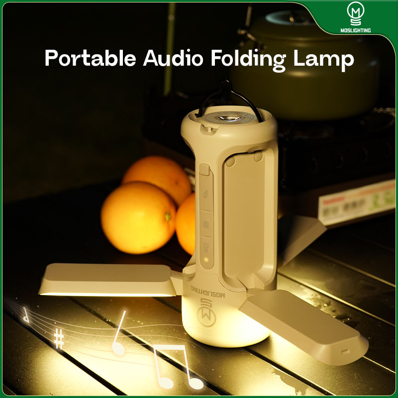 Zd Outdoor Camping - MOSLIGHTING Klappbare Outdoor-Camping-Laterne, tragbarer Bluetooth-Lautsprecher, wiederaufladbare