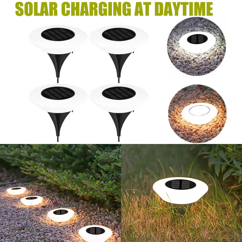 Outdoor Camping Decke - Solar-Bodenleuchten, 1/4 Stück, LED-Rasenlampe, Bodenlampe für