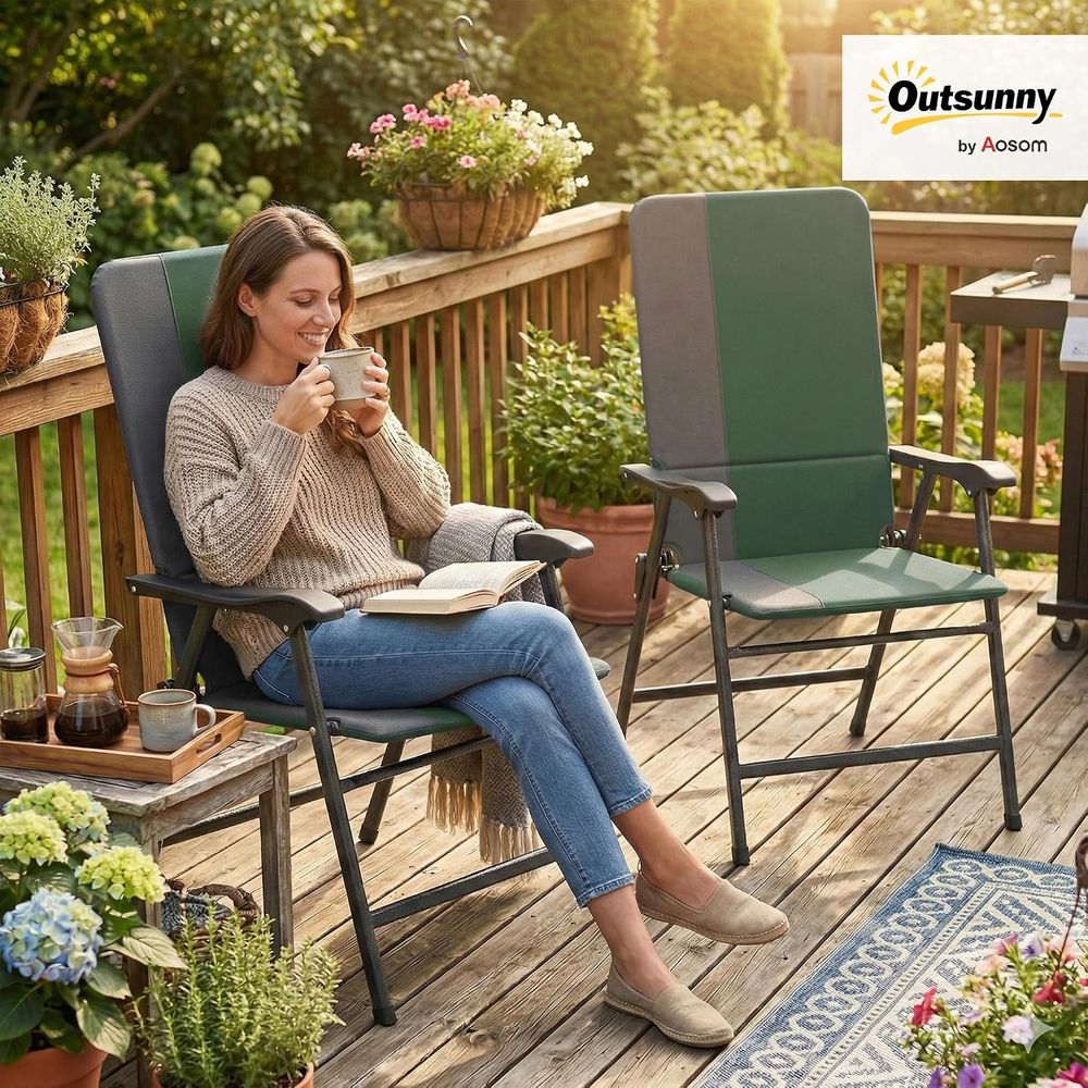 Gepolstertes Outdoor-Stuhlset  – Outdoor Camping High Chair Bewertung und Preis