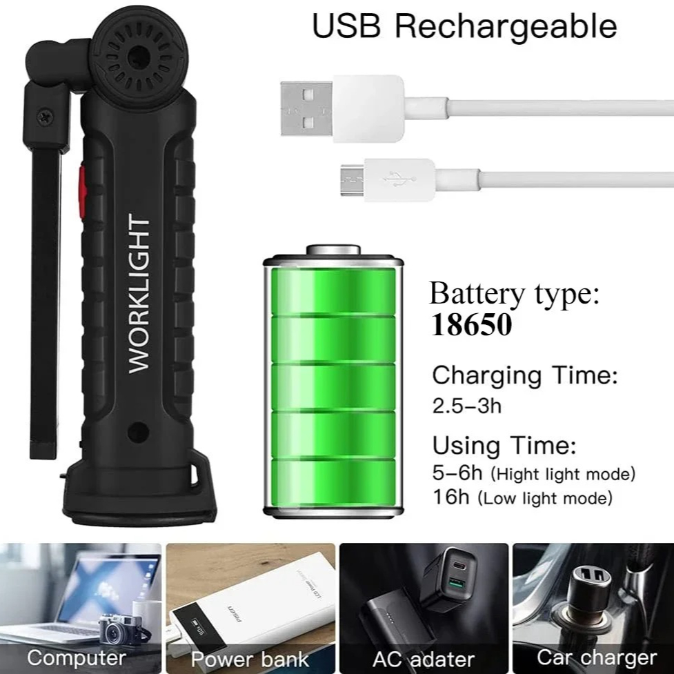 Tragbare COB-LED-Taschenlampe, – Outdoor Camping Lamp Bewertung und Preis