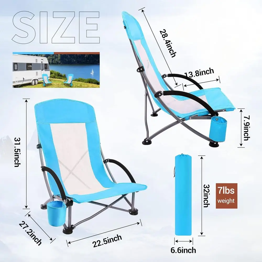Tragbare 2er-Pack Blaue Strand – Outdoor Camping High Chair Bewertung und Preis