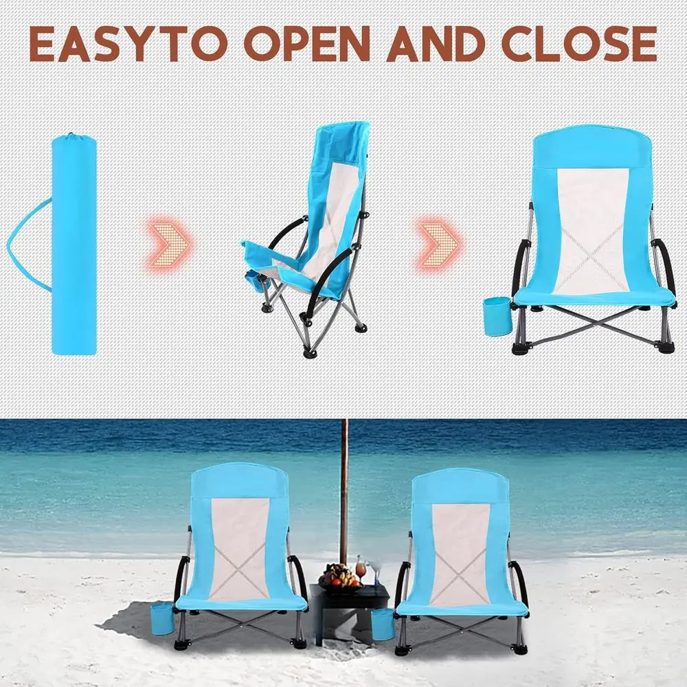 Tragbare 2er-Pack Blaue Strand – Outdoor Camping High Chair Bewertung und Preis