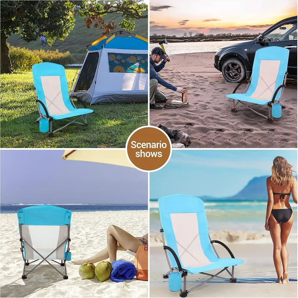 Tragbare 2er-Pack Blaue Strand – Outdoor Camping High Chair Bewertung und Preis