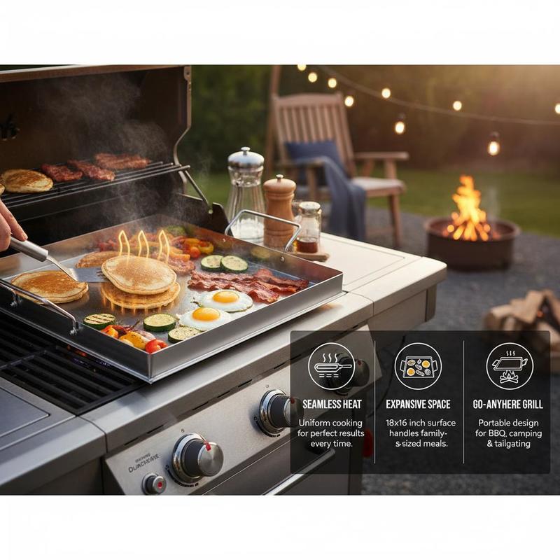 Universelle Flachgrillplatte 1 – Outdoor Camping Activities Bewertung und Preis