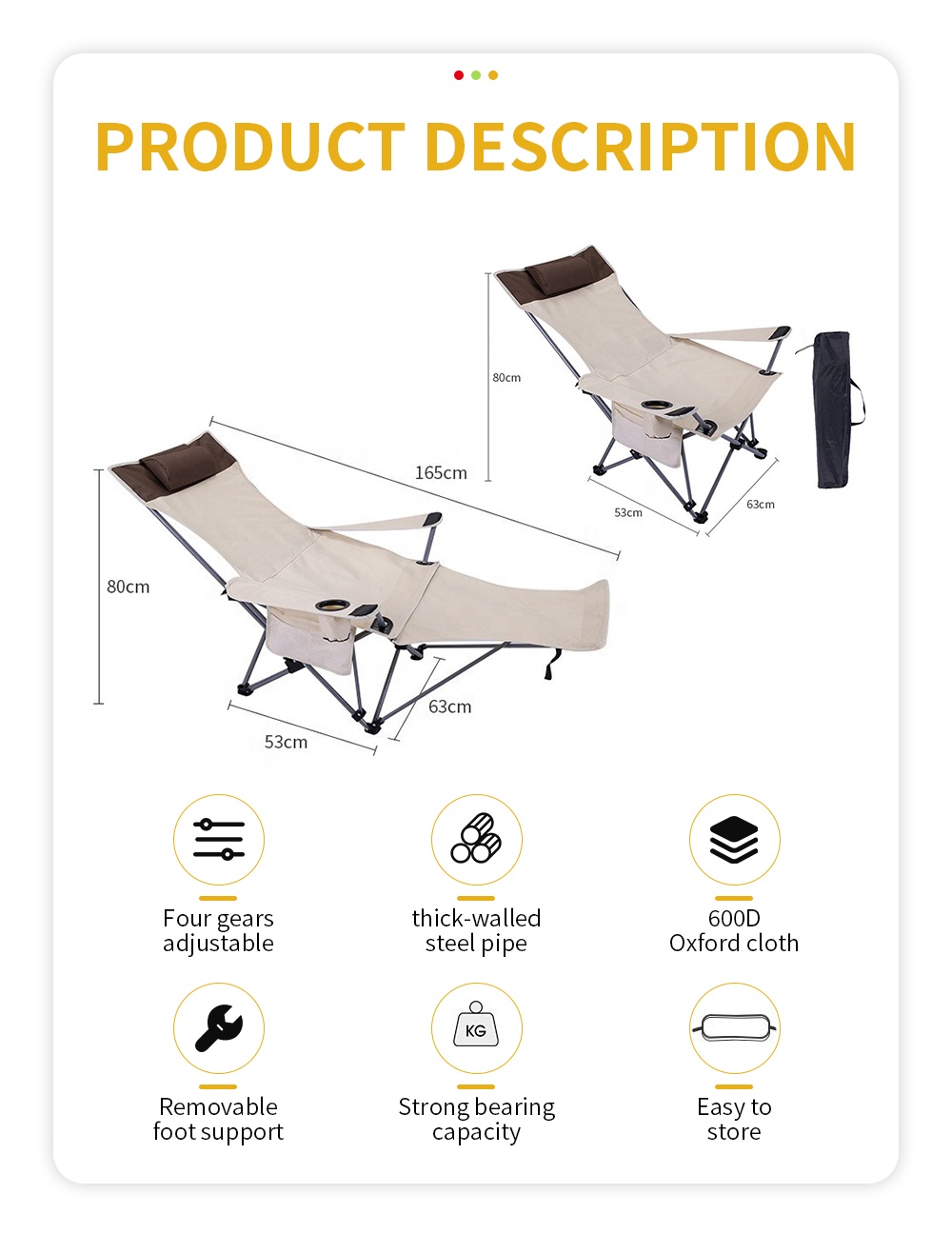 Tragbarer Klappbarer Liegestuh – Outdoor Camping Folding Chairs Bewertung und Preis