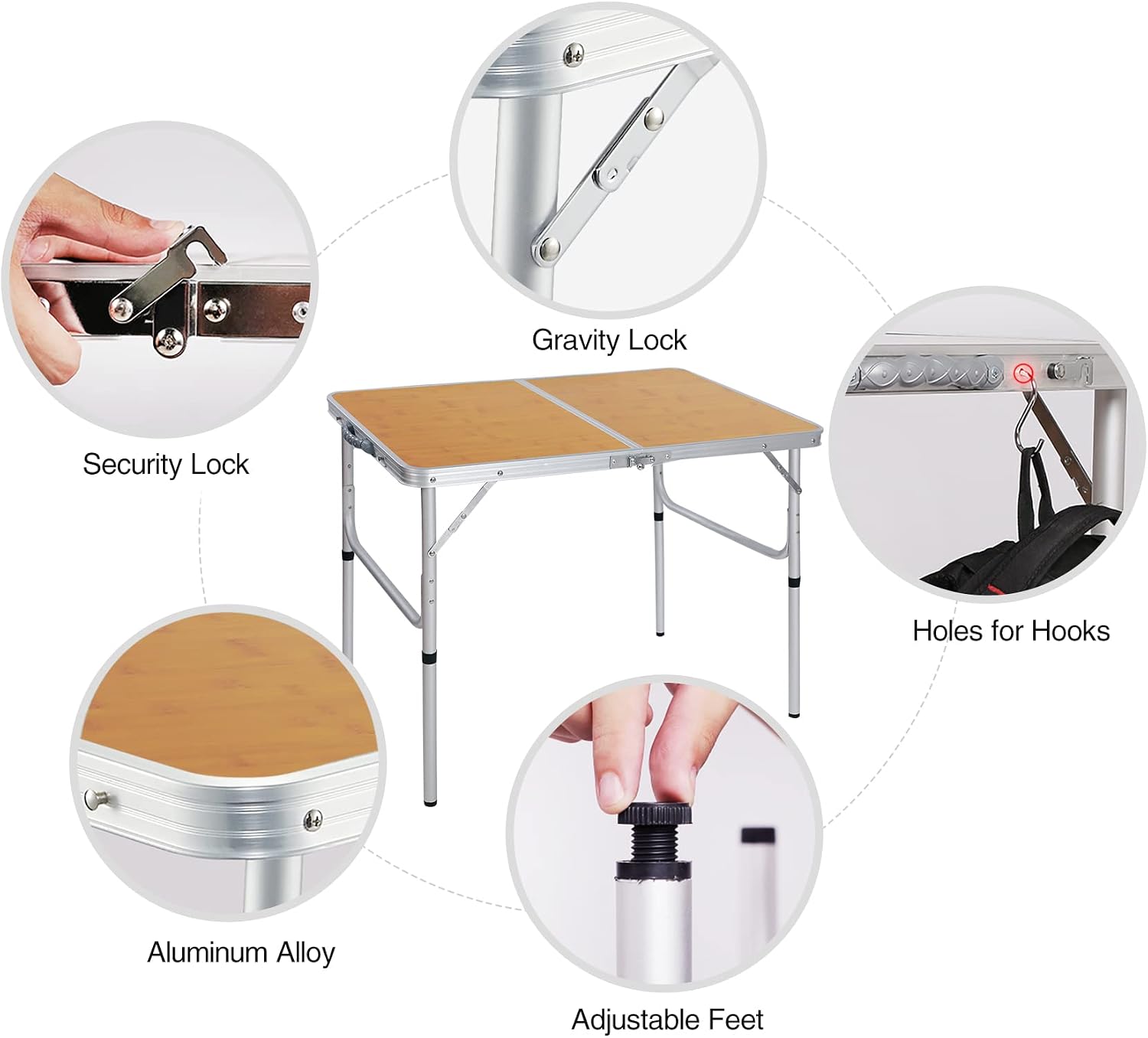 Höhenverstellbarer 35x24-Zoll  – Outdoor Camping Cooking Table Bewertung und Preis