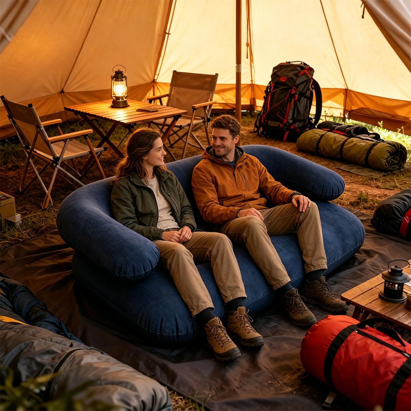 135X66X45cm beflocktes aufblas – Outdoor Camping Decke Bewertung und Preis