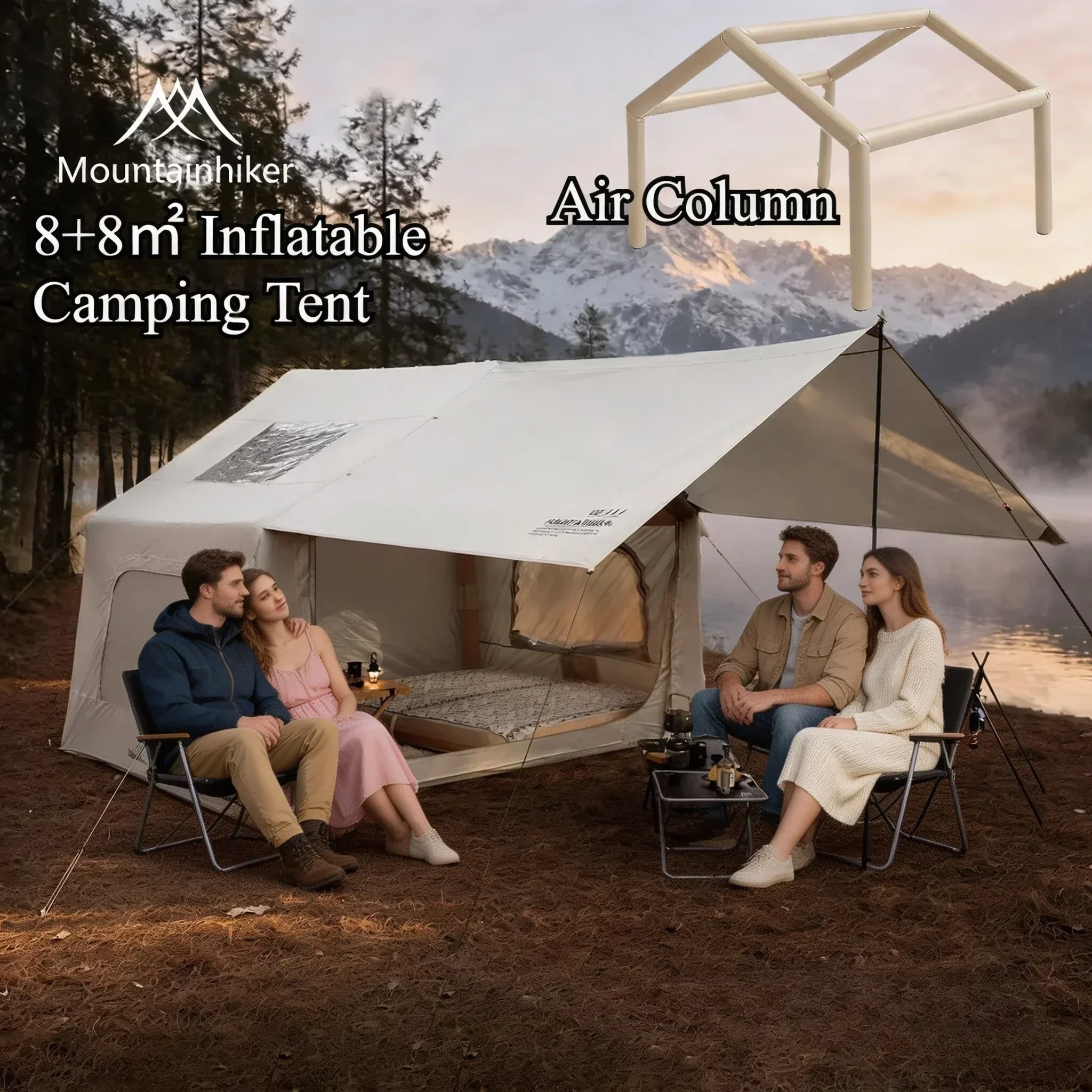 8+8 ㎡   MOUNTAINHIKER Aufblasb – Outdoor Camping Outfit Bewertung und Preis