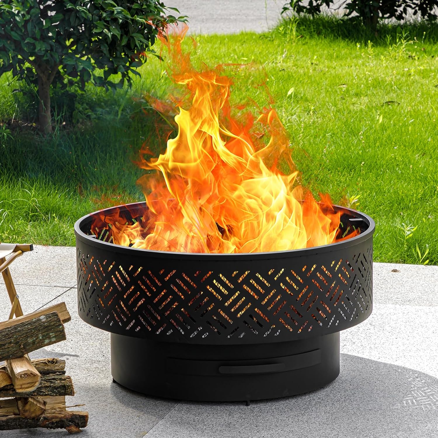 32 Zoll runder Metall-Feuertis – Outdoor Camping Cooking Table Bewertung und Preis