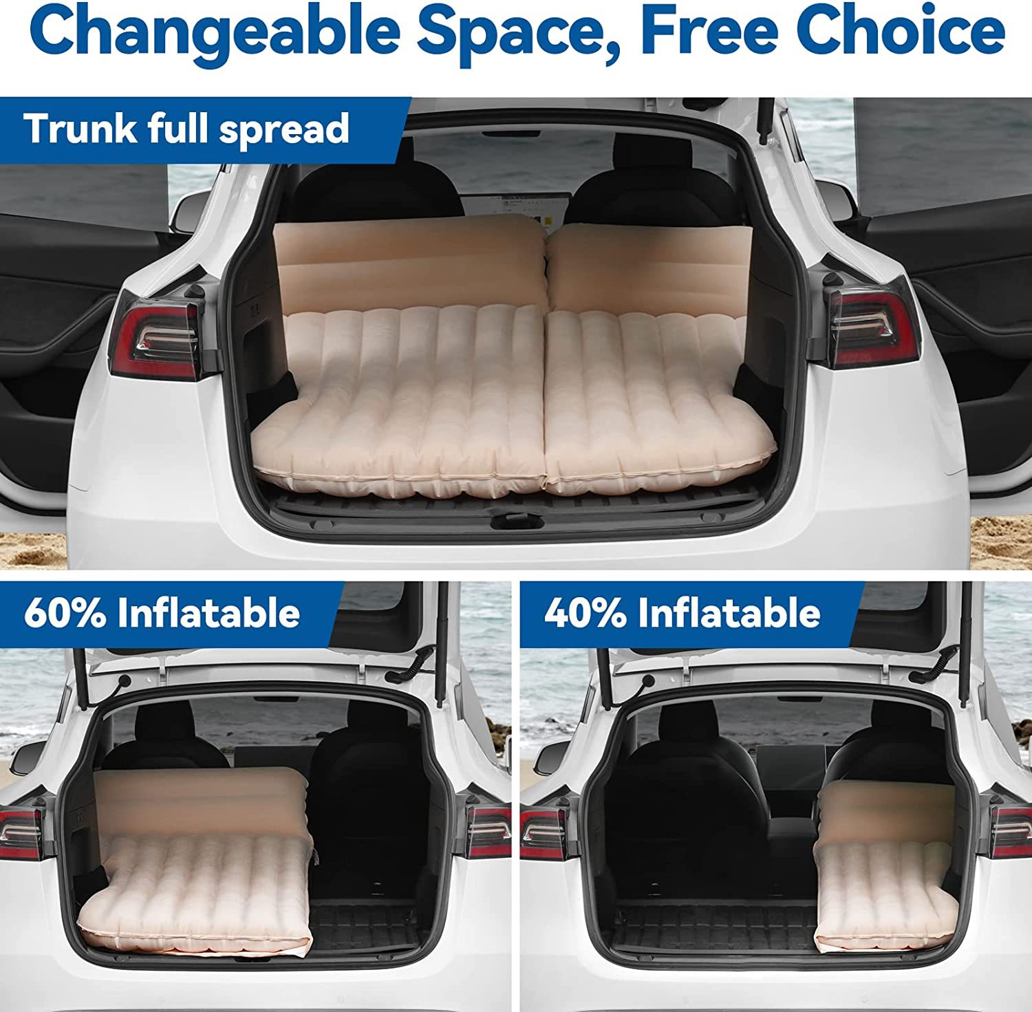 Auto Aufblasbare Bett Für Tesl – Outdoor Camping Mattress Bewertung und Preis