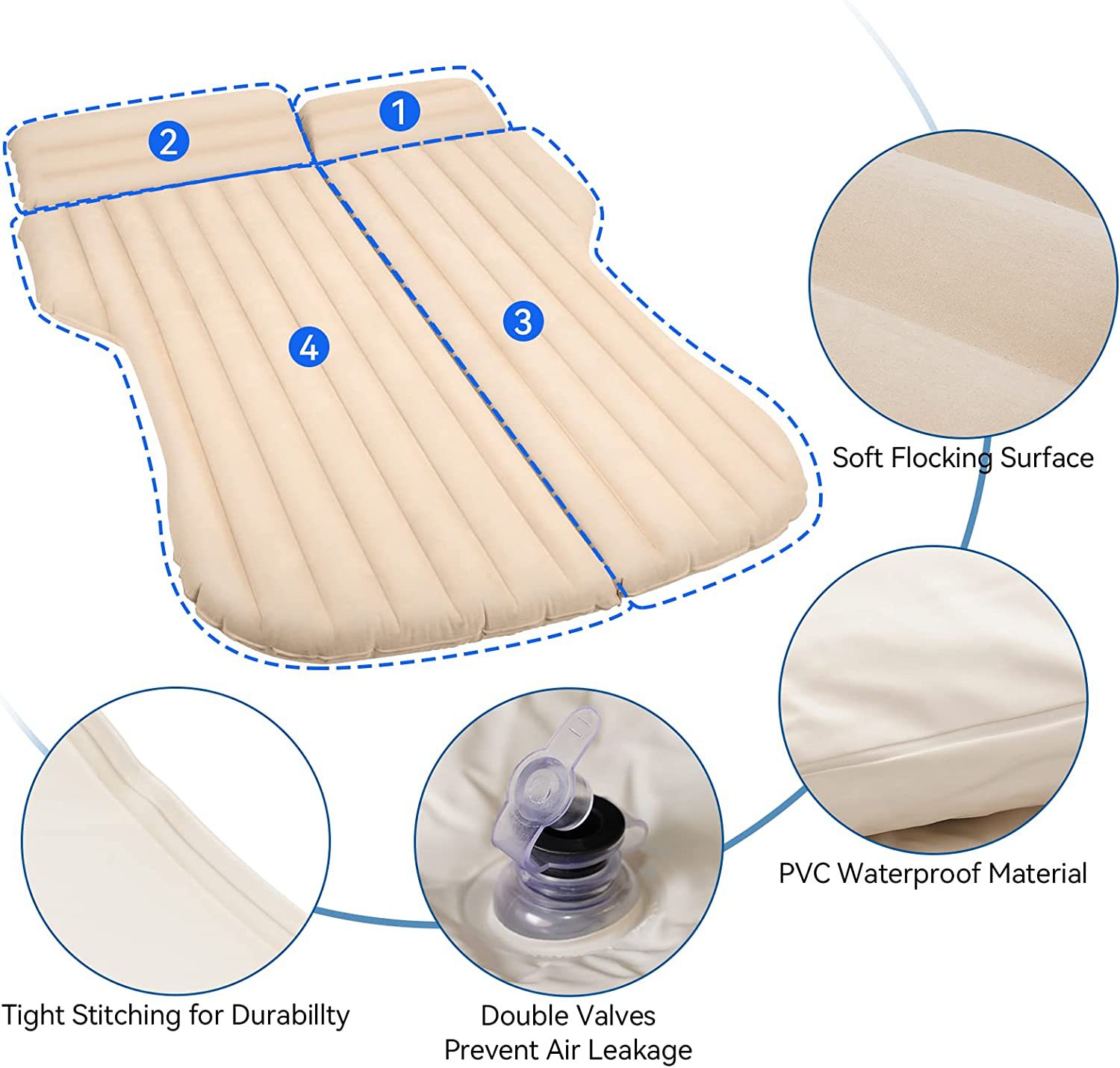 Auto Aufblasbare Bett Für Tesl – Outdoor Camping Mattress Bewertung und Preis