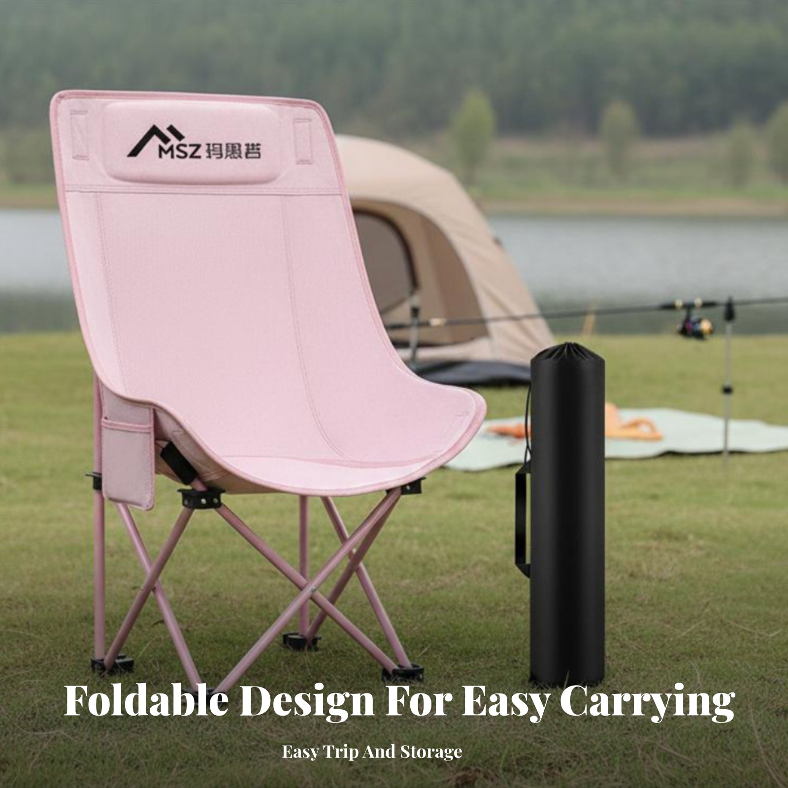 Faltbarer Netzrücken-Stuhl mit – Outdoor Camping High Chair Bewertung und Preis