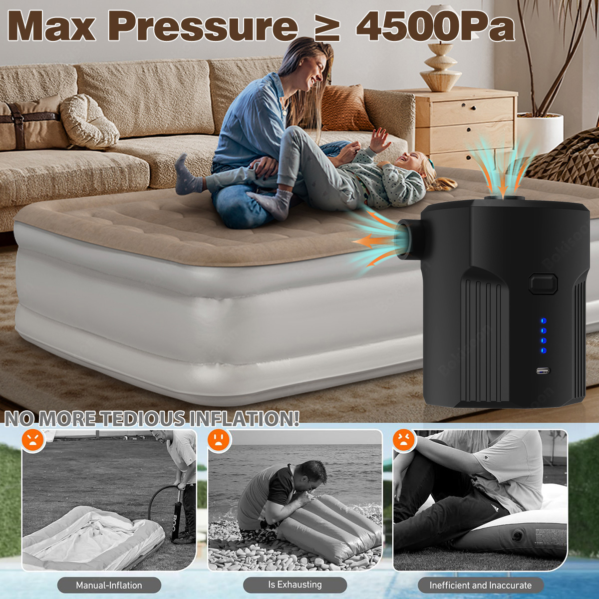 Tragbare elektrische Luftpumpe – Outdoor Camping Mattress Bewertung und Preis