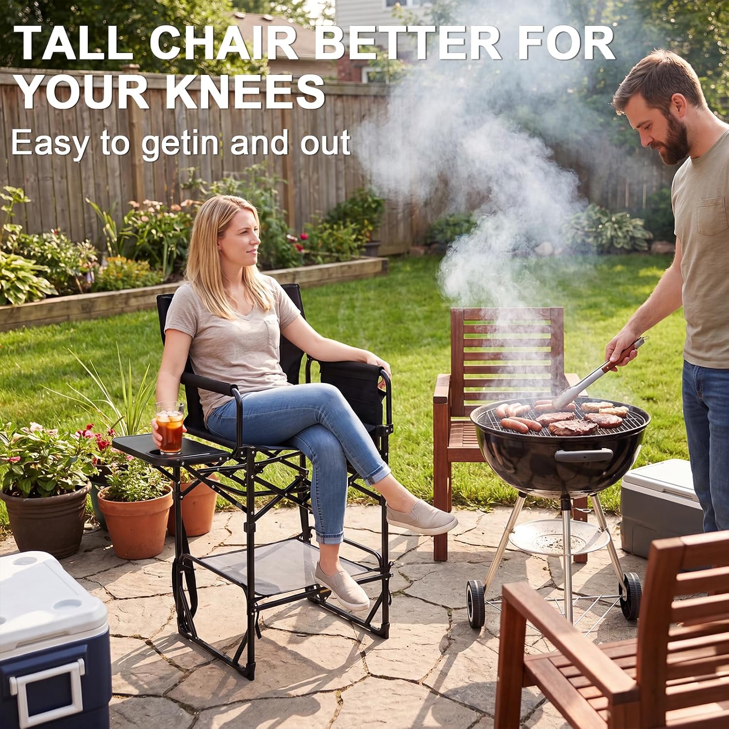 2er-Pack Extra Hohe Klappbare  – Outdoor Camping High Chair Bewertung und Preis