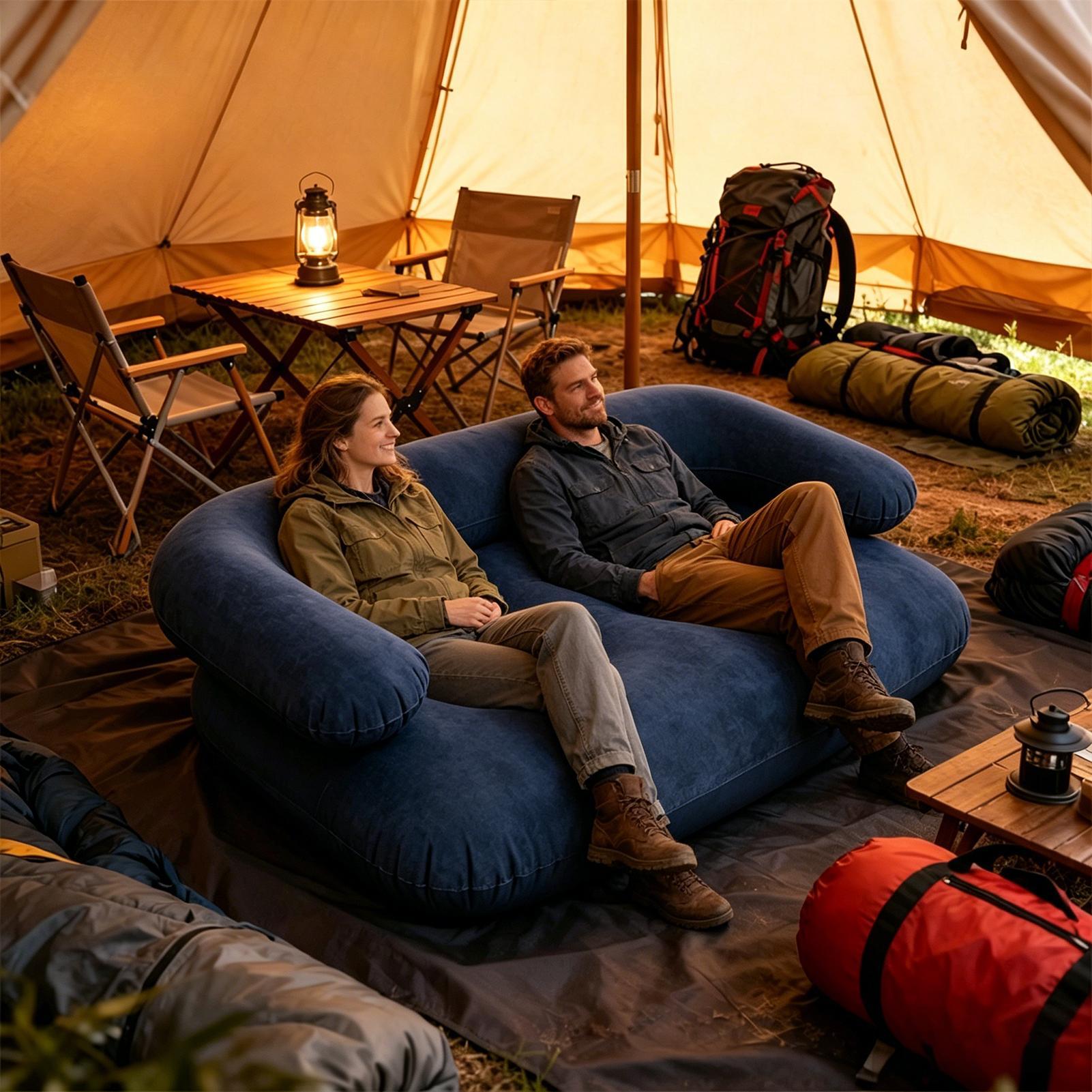 Aufblasbares Sofa für Camping, – Outdoor Camping Decke Bewertung und Preis