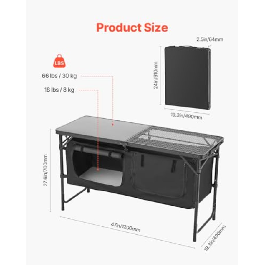 Camping-Küchentisch, Klappbare – Outdoor Camping Cooking Table Bewertung und Preis